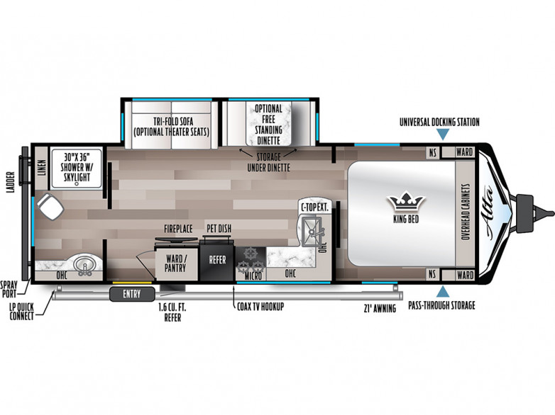 2024 EAST TO WEST RV ALTA 2600KRB, , floor-plans-day image number 0